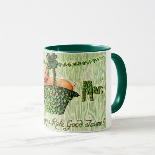 Saint Patrick's Day Lucky Pig,  Mok (Voorkant rechts)