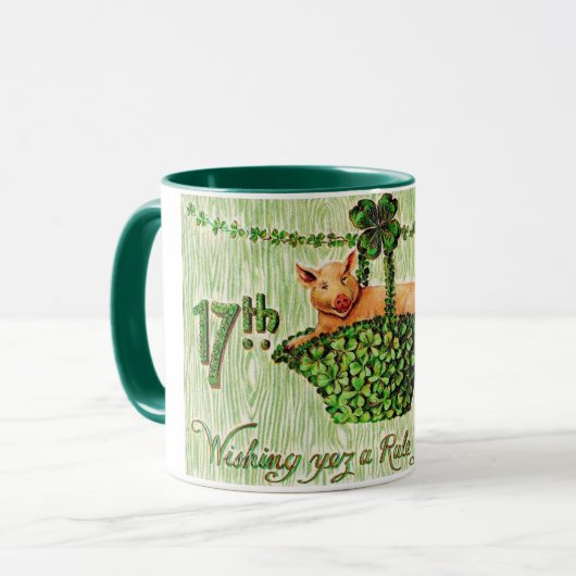 Saint Patrick's Day Lucky Pig,  Mok (Voorkant links)