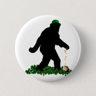 Saint Patrick's Day Lucky Sasquatch Ronde Button 5,7 Cm
