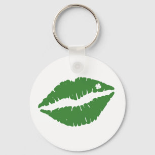 Saint Patrick's Day Lucky Shamrock Lips Irish Sleutelhanger
