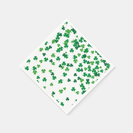 Saint Patricks Day Lucky Shamrock Pattern Servetten (Hoek)