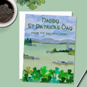 Saint Patrick's Day Lucky Shamrock Personalized Briefkaart