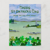 Saint Patrick's Day Lucky Shamrock Personalized Briefkaart (Voorkant)