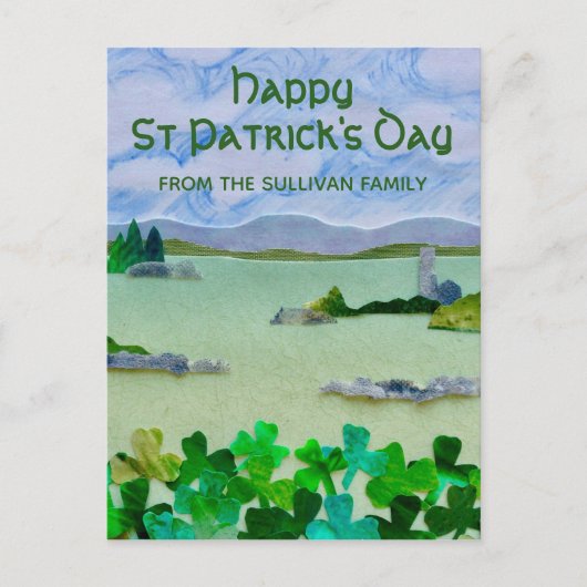 Saint Patrick's Day Lucky Shamrock Personalized Briefkaart (Voorkant)