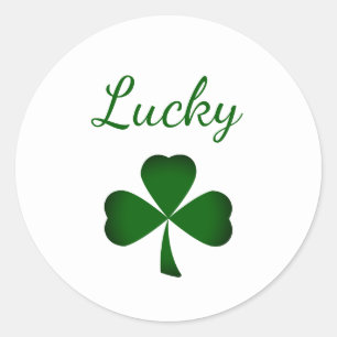 Saint Patrick's Day Lucky Shamrock Ronde Sticker