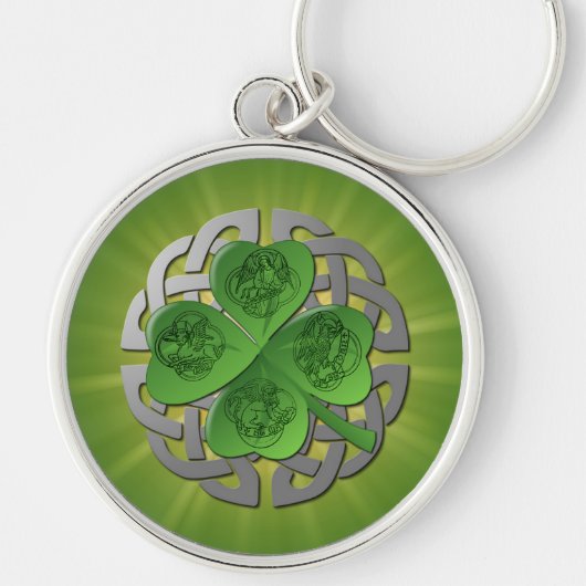 Saint Patrick's Day Lucky Shamrock Sleutelhanger (Voorkant)