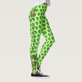 Saint Patrick's Day Lucky Shamrocks Green Leggings