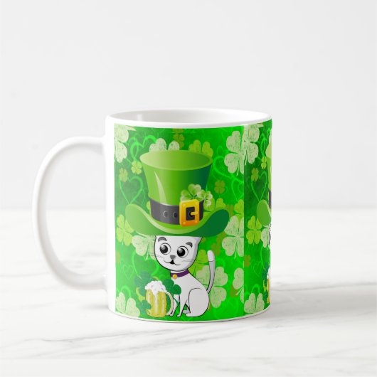 Saint Patrick's Day Mug Cat (Gauche)