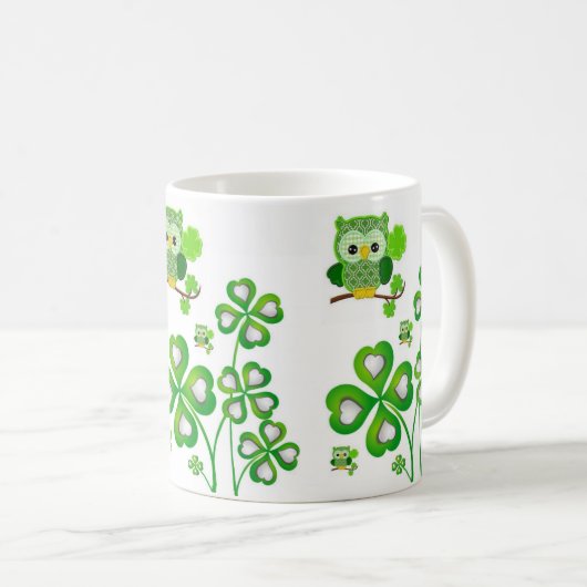 Saint Patrick's Day Mug Owl (Devant droit)