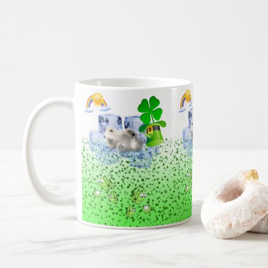 Saint Patrick's Day Mug Polar Bear (Avec donut)