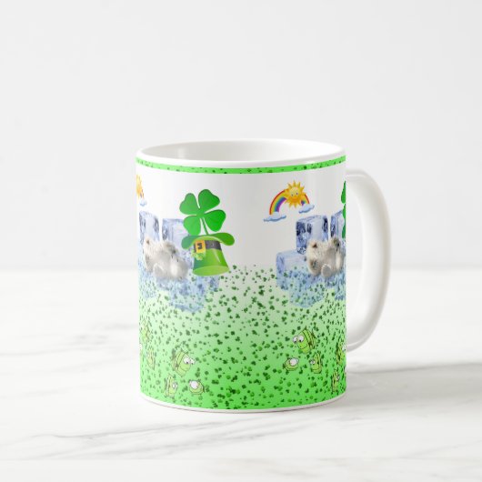 Saint Patrick's Day Mug Polar Bear (Devant droit)