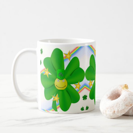 Saint Patrick's Day Mug Shamrock (Avec donut)