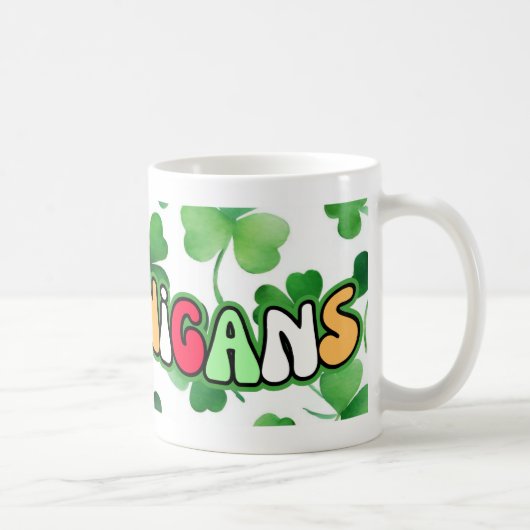 Saint Patrick's Day Mug Shamrocks et Shenanigans (Droite)