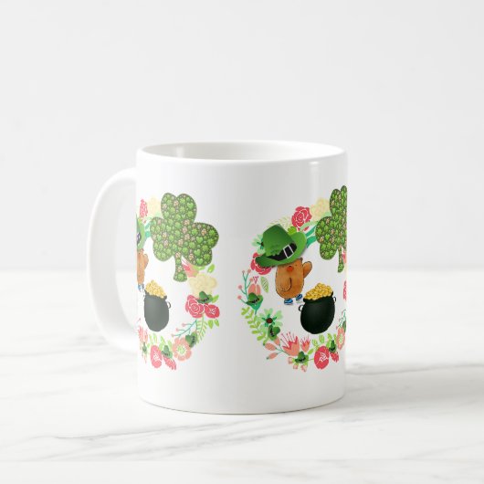 Saint Patrick's Day Mug Teddy Bear (Devant gauche)
