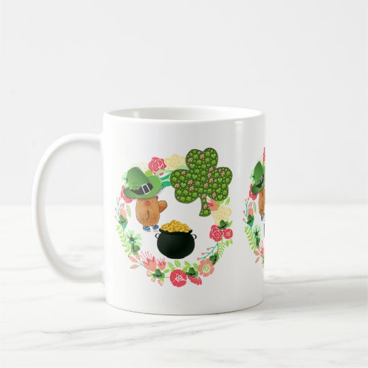 Saint Patrick's Day Mug Teddy Bear (Gauche)