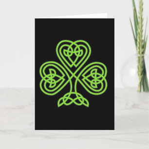 Saint Patrick's Day Notecard~Celtic Shamrock Kaart