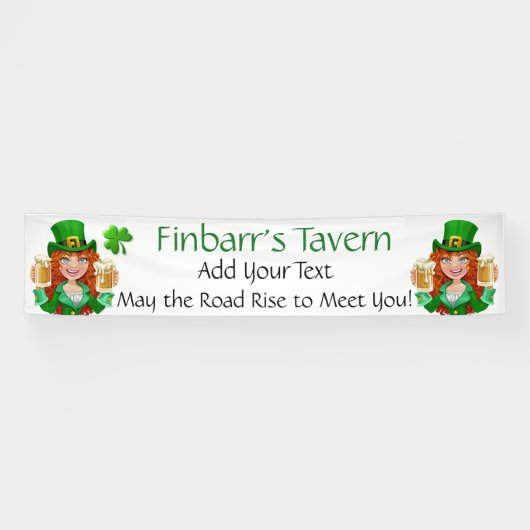 Saint Patrick's Day of Irish Business Spandoek (Horizontaal)