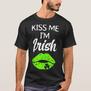 Saint Patricks Day Outfit Vrouwen Mannen Kiss Me I T-shirt