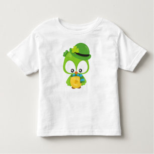 Saint Patrick's Day Owl, Clovers, Leprechaun Pet Kinder Shirts