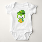 Saint Patrick's Day Owl, Clovers, Leprechaun Pet Romper (Voorkant)