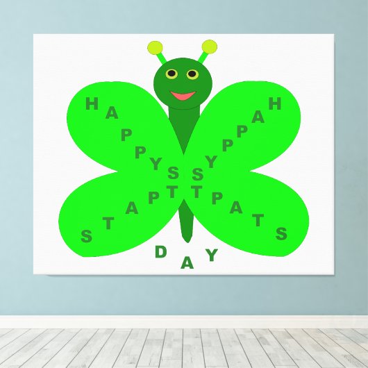 Saint-Patricks Day Papillon toile Imprimer (Insitu (Plancher de Bois))