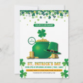 Saint Patricks Day Party Invitation Kaart (Voorkant)