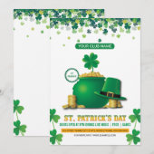 Saint Patricks Day Party Invitation Kaart (Voorkant / Achterkant)