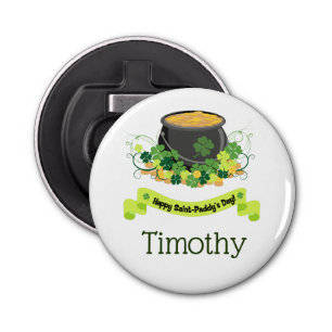 Saint Patrick's Day plezier Button Flesopener