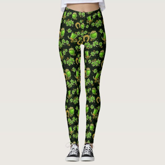Saint Patrick's Day Pop Fashion Leggings (Devant)