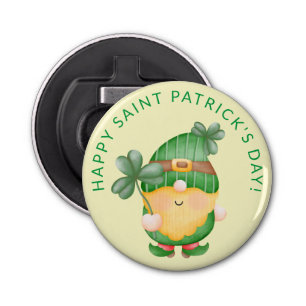 Saint Patrick's Day Pot of Gold Party Button Flesopener