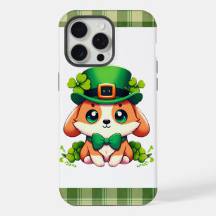 Saint Patricks' Day puppy iPhone 15 Pro Max Hoesje