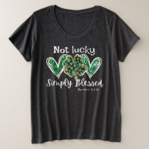 Saint Patricks Day Religieux Plus Taille Chemise