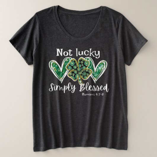 Saint Patricks Day Religieux Plus Taille Chemise (Design devant)