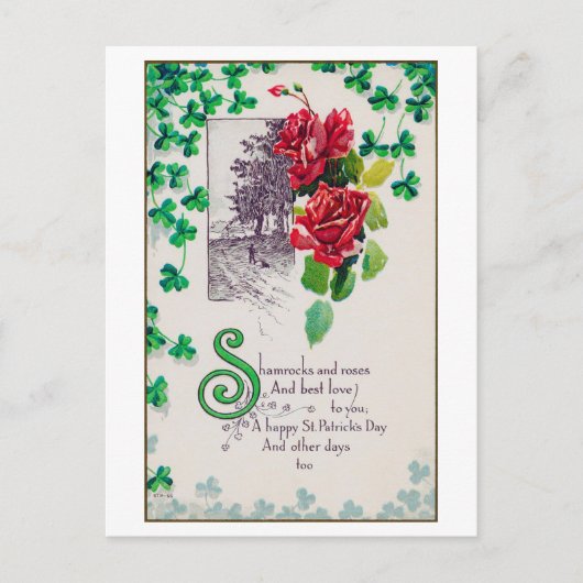 Saint Patrick's Day Roos, Briefkaart (Voorkant)