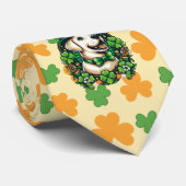 Saint Patrick's Day Schattige Dog Stropdas (Opgerold)