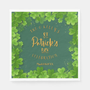 Saint Patrick's Day Shamrock Feest Servet