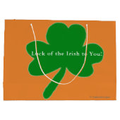Saint Patrick's Day Shamrock Gift Bags Large Cadeautasje (Achterkant)