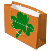 Saint Patrick's Day Shamrock Gift Bags Large Cadeautasje (Achterkant Gekanteld)