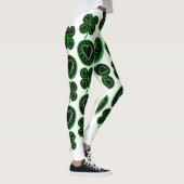 Saint Patrick's Day Shamrock Heart Leggings 4 (Droite)