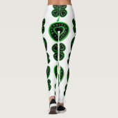 Saint Patrick's Day Shamrock Heart Leggings 4 (Dos)