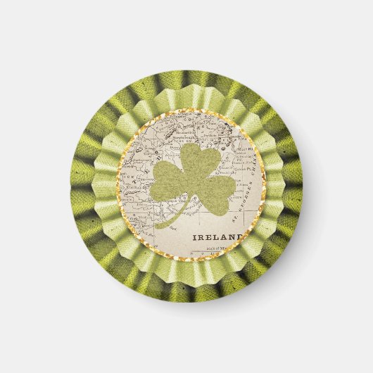 Saint Patrick's Day Shamrock Leaf Magnet (Devant)