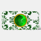 SAINT PATRICK'S DAY SHAMROCK MET GREEN DAMASK Case-Mate iPhone CASE (Achterkant (horizontaal))