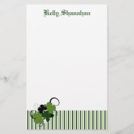 Saint Patricks Day Shamrock Personalized Briefpapier