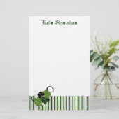 Saint Patricks Day Shamrock Personalized Briefpapier (Staand voorkant)