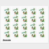 Saint Patrick's Day, Shamrock Vierkante Sticker (Vel)