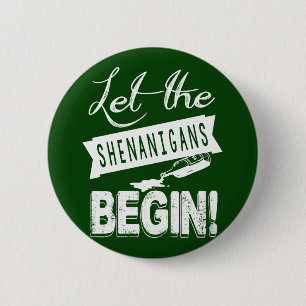 Saint Patricks Day Shenanigans Ronde Button 5,7 Cm