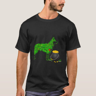 Saint-Patricks Day Sibérie Husky T-Shirt Chien Sha