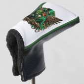 Saint Patrick's Day steampunk klaver Golfheadcover (3/4 voorkant)