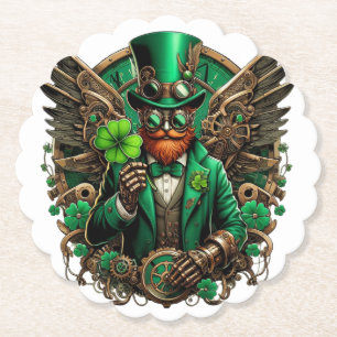 Saint Patrick's Day steampunk klaver Kartonnen Onderzetters