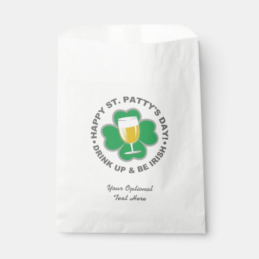 Saint Patrick's Day, texte personnalisé sacs de fa (Devant)